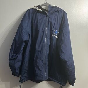 Vintage Pro Player 80’s Dallas Cowboys Navy WindBreaker Jacket w/Hood XXL